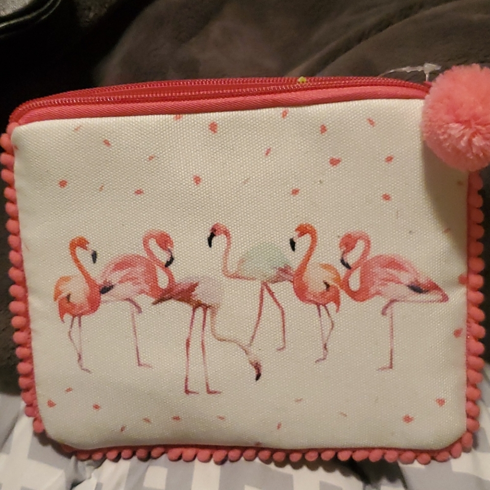 Flamingo zip bag